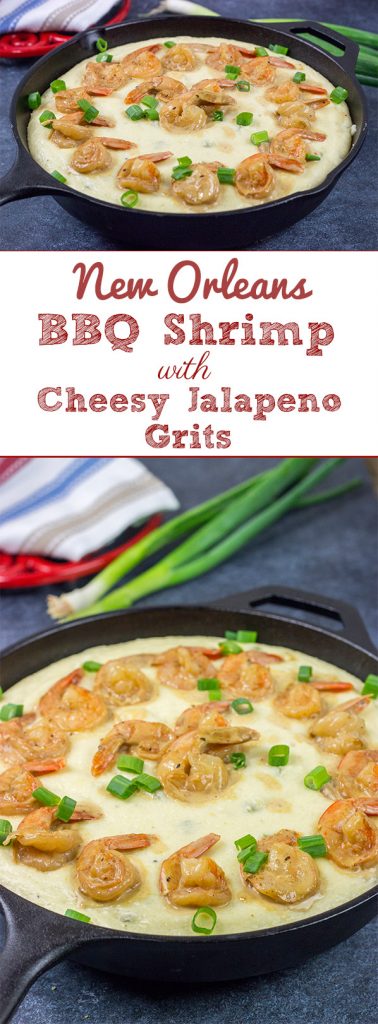 These New Orleans-style BBQ Shrimp and Grits don't involve barbecue sauce...but this recipe is a New Orleans classic for a reason! Talk about delicious comfort food!
