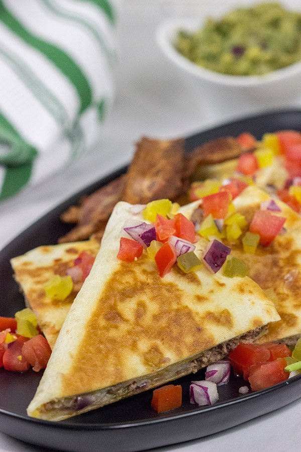 Mix up burger night...by turning 'em into Cheeseburger Quesadillas!