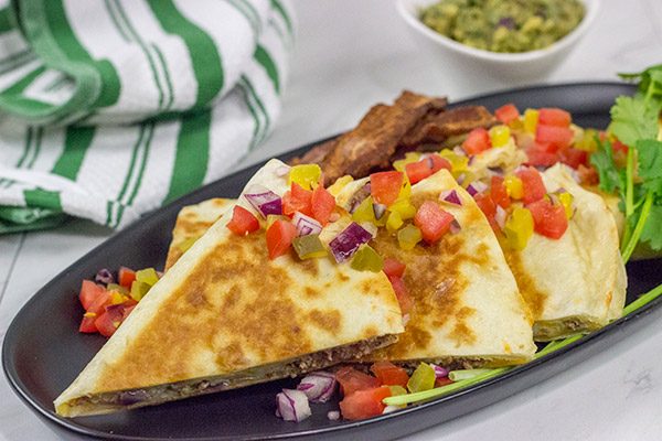 Mix up burger night...by turning 'em into Cheeseburger Quesadillas!