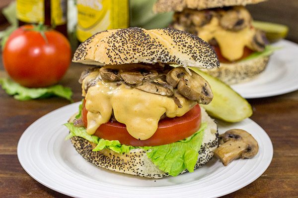 Fire up the grill!  These Grilled Mushroom Swiss Burgers are a great way to celebrate warm summer evenings in the backyard!
