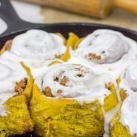 Welcome in Autumn mornings with a batch of these Pumpkin Spice Cinnamon Rolls!  They're loaded with cinnamon, spice and everything nice!