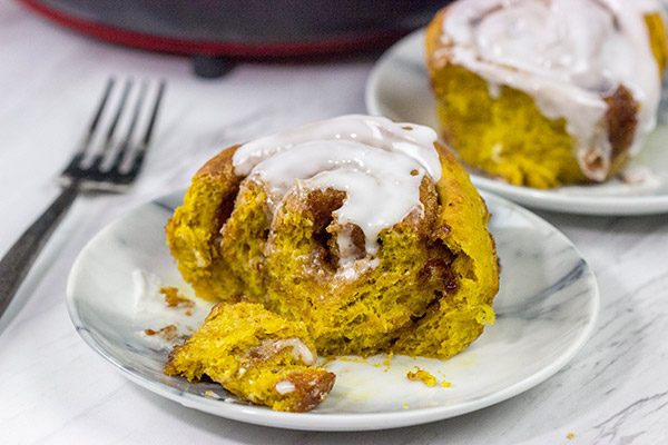 Welcome in Autumn mornings with a batch of these Pumpkin Spice Cinnamon Rolls!  They're loaded with cinnamon, spice and everything nice!