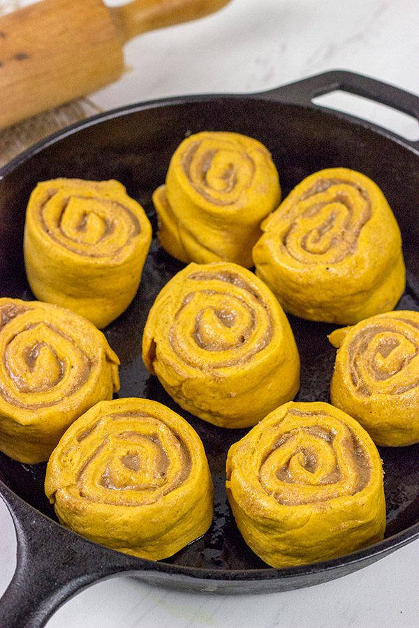 Welcome in Autumn mornings with a batch of these Pumpkin Spice Cinnamon Rolls!  They're loaded with cinnamon, spice and everything nice!