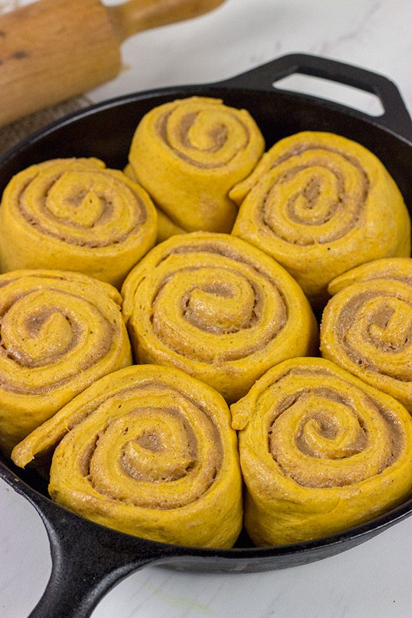 Welcome in Autumn mornings with a batch of these Pumpkin Spice Cinnamon Rolls!  They're loaded with cinnamon, spice and everything nice!