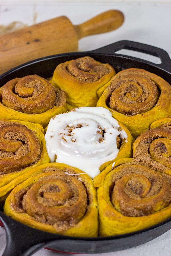 Welcome in Autumn mornings with a batch of these Pumpkin Spice Cinnamon Rolls!  They're loaded with cinnamon, spice and everything nice!