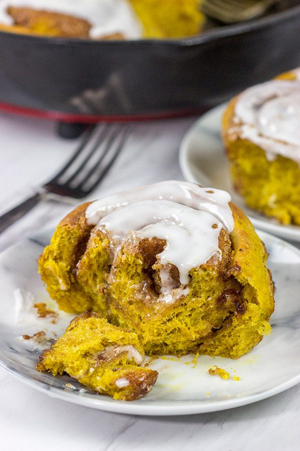 Welcome in Autumn mornings with a batch of these Pumpkin Spice Cinnamon Rolls!  They're loaded with cinnamon, spice and everything nice!
