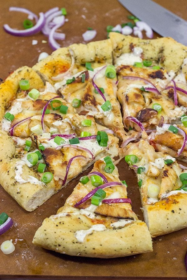 Mix up pizza night with a batch of Alabama White BBQ Sauce! This Alabama Style BBQ Chicken Pizza is a delicious combination of flavors!