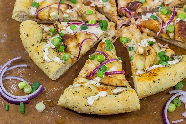 Mix up pizza night with a batch of Alabama White BBQ Sauce!  This Alabama Style BBQ Chicken Pizza is a delicious combination of flavors!