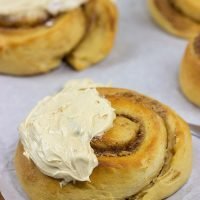 If you love peanut butter, then these Peanut Butter Cinnamon Rolls will be a new favorite! Topped with a whipped peanut butter frosting, these rolls are a tasty breakfast or dessert!