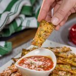 Looking for a fun snack to serve during football season?  These Italian Herb Baked Lasagna Chips are a unique (and tasty) addition to the appetizer menu!