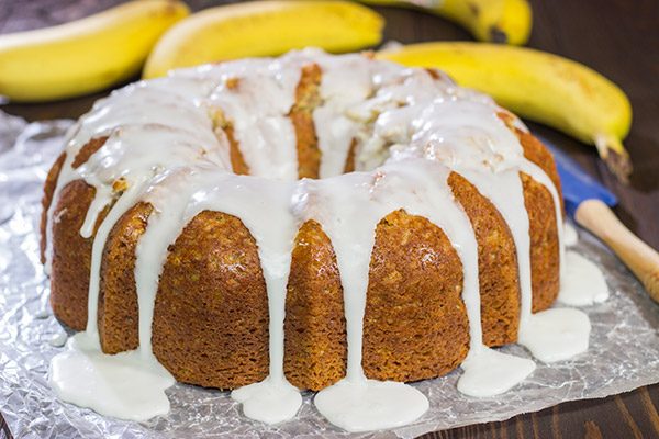 Who wants cake? This moist and tasty Banana Rum Cake features a bit of rum and plenty of ripe bananas...Cheers!