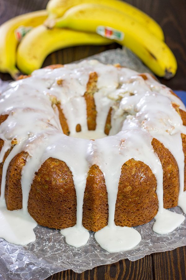 Who wants cake? This moist and tasty Banana Rum Cake features a bit of rum and plenty of ripe bananas...Cheers!