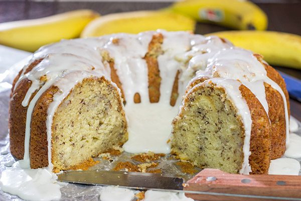 Who wants cake? This moist and tasty Banana Rum Cake features a bit of rum and plenty of ripe bananas...Cheers!
