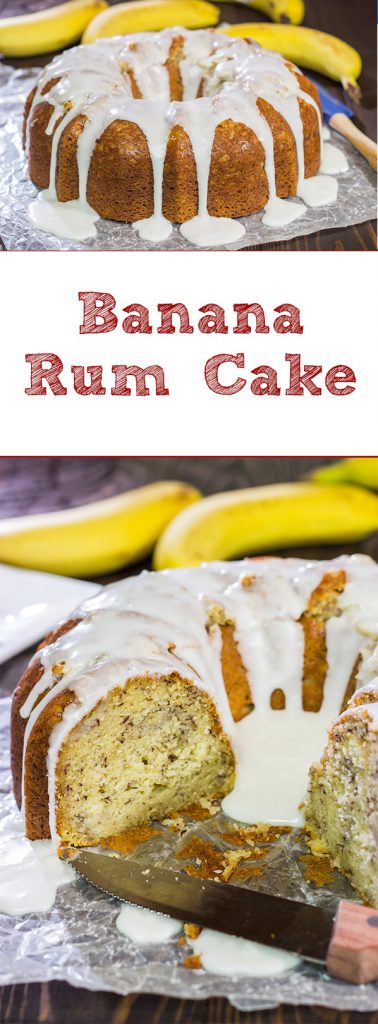 Who wants cake? This moist and tasty Banana Rum Cake features a bit of rum and plenty of ripe bananas...Cheers!