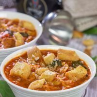 This Tomato Florentine Soup is packed with tons of flavor...and it's ready in less than 30 minutes! It's a great way to warm up on a cold day!