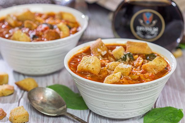 This Tomato Florentine Soup is packed with tons of flavor...and it's ready in less than 30 minutes! It's a great way to warm up on a cold day!