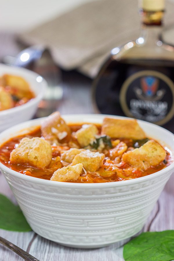 This Tomato Florentine Soup is packed with tons of flavor...and it's ready in less than 30 minutes! It's a great way to warm up on a cold day!