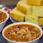 It's not often you get to include BBQ sauce in a stew!  This Brunswick Stew is loaded with smoked meats and veggies - perfect comfort food for a cold winter night!