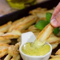 This Garlic Pesto Aioli makes for an excellent fry dipping sauce...and it's ready in less than 5 minutes!
