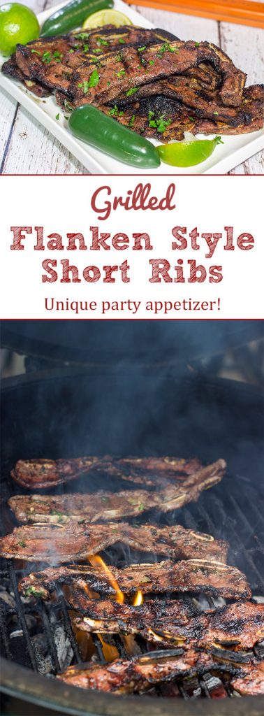 Add a new twist to the grill with these Grilled Beef Flanken Ribs!  They're kinda like the beef version of chicken wings!