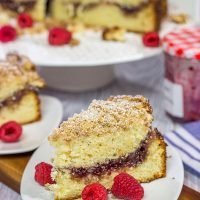 Save the toast and jam for tomorrow! This Raspberry Jam Filled Coffee Cake makes for an excellent breakfast or brunch treat!