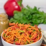 Looking for an easy, healthy side dish?  These Thai Peanut Carrot Noodles are packed with flavor, and they take only a few minutes to make!