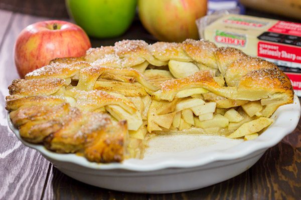 Combining sweet and savory, this Apple Pie with Cheddar Cheese Crust is a unique (and delicious!) dessert for Autumn!