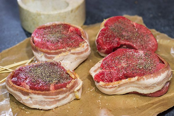 Bacon Wrapped Steak is delicious.  Bacon Wrapped Steak with Blue Cheese Butter?  Now that's a recipe worthy of a celebration!