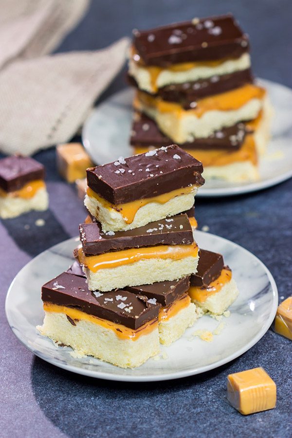 Featuring a combination of sweet and salty, these Chocolate Caramel Shortbread Cookies are the perfect sweet treat for finishing an evening!