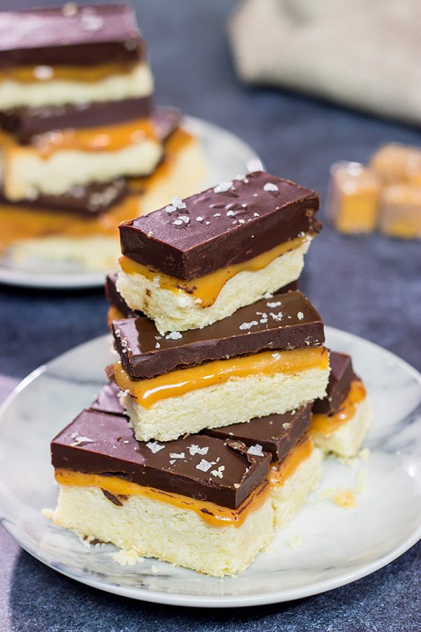 Featuring a combination of sweet and salty, these Chocolate Caramel Shortbread Cookies are the perfect sweet treat for finishing an evening!