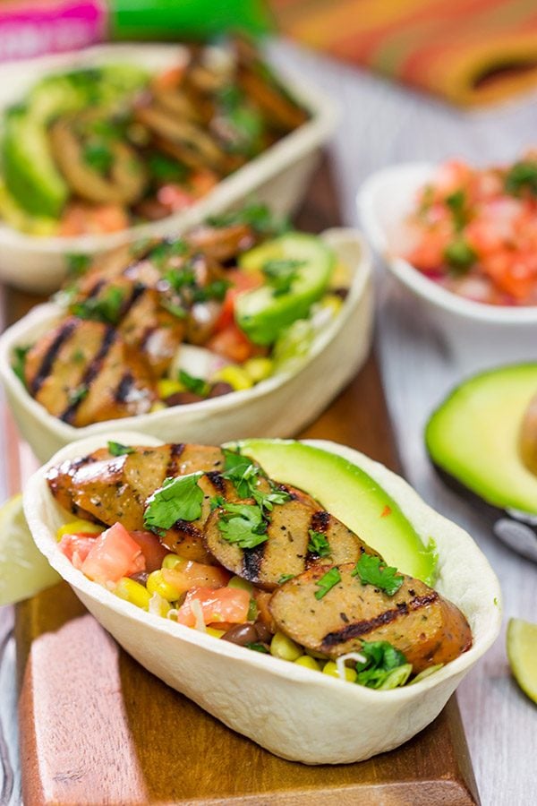 Don't skimp on flavor just because it's a busy weeknight! These Easy Taco Bowls with Mild Mexican Chicken Sausage are ready in just 20 minutes!