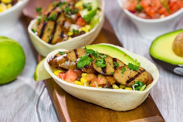Don't skimp on flavor just because it's a busy weeknight! These Easy Taco Bowls with Mild Mexican Chicken Sausage are ready in just 20 minutes!