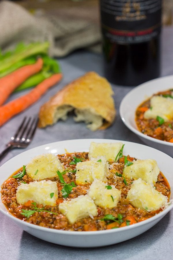 This Ricotta Gnocchi with Veal Ragu is the ultimate comfort food for chilly weather! Packed with layers upon layers of flavor, this recipe is definitely a keeper!