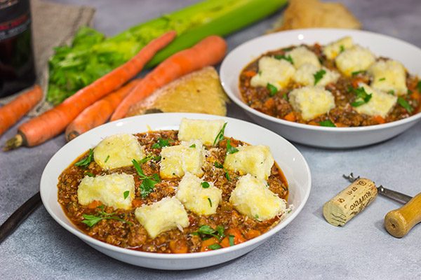 This Ricotta Gnocchi with Veal Ragu is the ultimate comfort food for chilly weather!  Packed with layers upon layers of flavor, this recipe is definitely a keeper!
