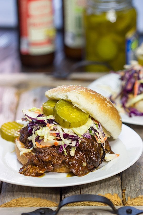 If you're looking to feed a crowd with very little effort, then this Slow Cooker BBQ Shredded Beef is the answer! It's delicious, and it only takes 5 minutes to prepare!
