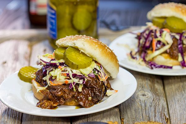 If you're looking to feed a crowd with very little effort, then this Slow Cooker BBQ Shredded Beef is the answer! It's delicious, and it only takes 5 minutes to prepare!