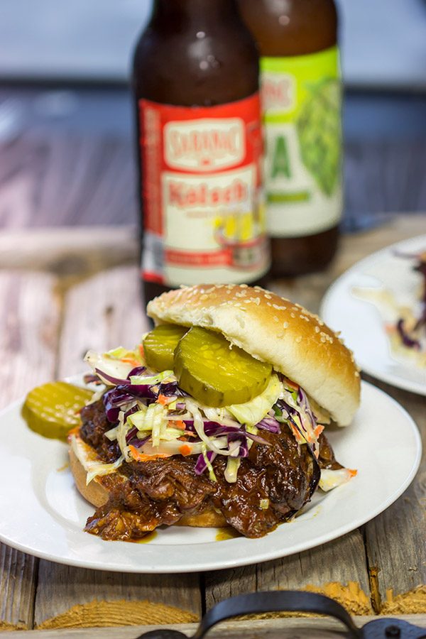 If you're looking to feed a crowd with very little effort, then this Slow Cooker BBQ Shredded Beef is the answer! It's delicious, and it only takes 5 minutes to prepare!