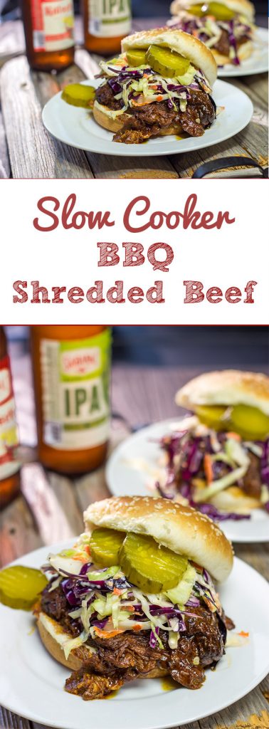 If you're looking to feed a crowd with very little effort, then this Slow Cooker BBQ Shredded Beef is the answer! It's delicious, and it only takes 5 minutes to prepare!