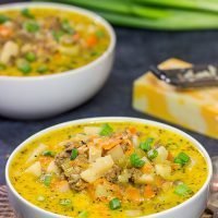 This Cheeseburger Soup is the perfect comfort food for cold winter nights when you don't feel like shoveling a path to the grill!