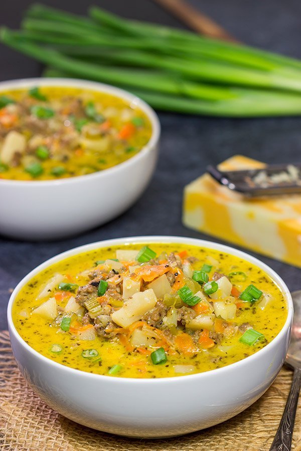 This Cheeseburger Soup is the perfect comfort food for cold winter nights when you don't feel like shoveling a path to the grill!