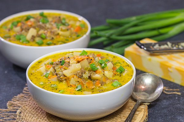 This Cheeseburger Soup is the perfect comfort food for cold winter nights when you don't feel like shoveling a path to the grill!