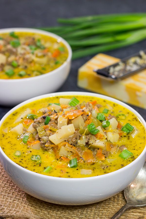 This Cheeseburger Soup is the perfect comfort food for cold winter nights when you don't feel like shoveling a path to the grill!