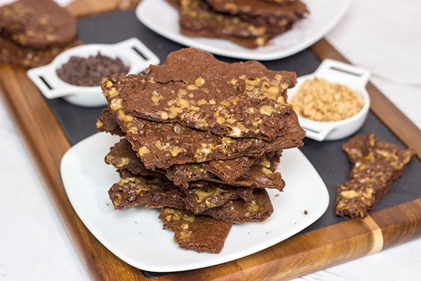 These Chocolate Toffee Brownie Crisps are a cross between a cookie and a brownie...and they're absolutely delicious!