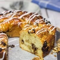 Filled with raisins, walnuts and cinnamon, this Cinnamon Walnut Babka is a delicious way to celebrate the arrival of Spring!