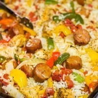 Looking for an easy and delicious dinner idea? This Sheet Pan Jambalaya is a new favorite in our house! (And it tastes amazing for leftover lunch the next day, too!)