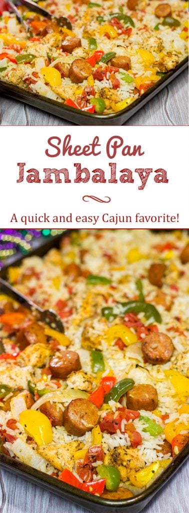 Looking for an easy and delicious dinner idea? This Sheet Pan Jambalaya is a new favorite in our house! (And it tastes amazing for leftover lunch the next day, too!)