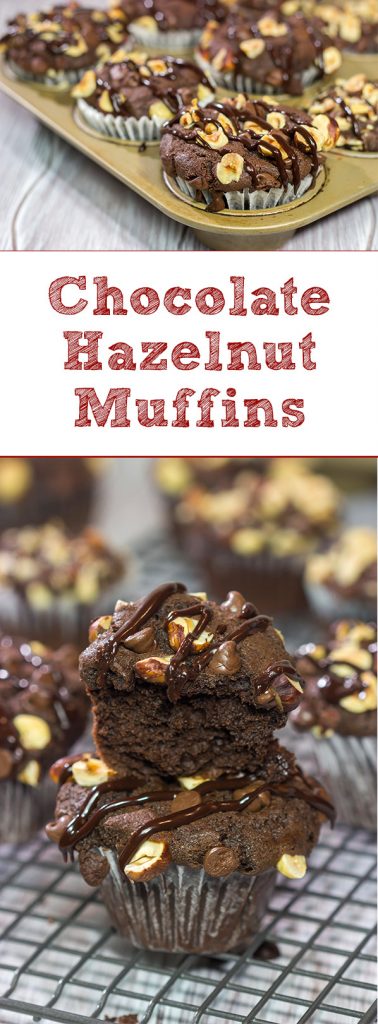 Topped with chocolate chips and chopped hazelnuts, these Chocolate Hazelnut Muffins make for an excellent morning...or afternoon...treat!