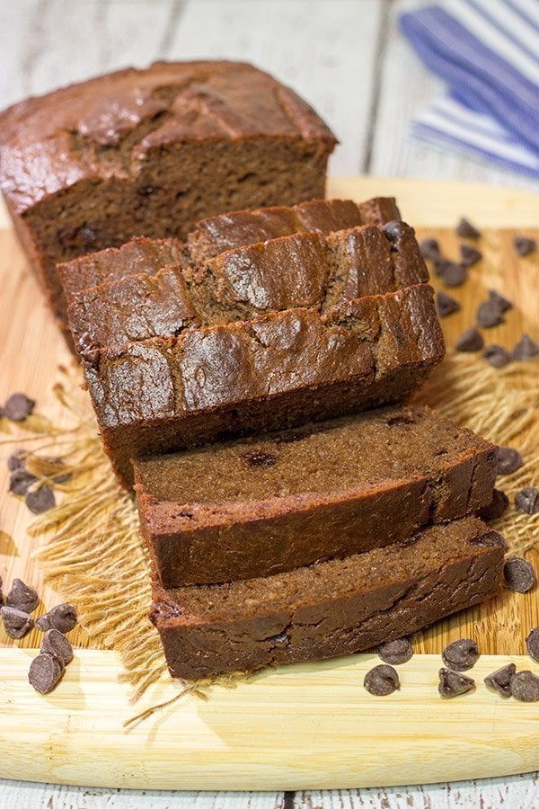 Packed with chocolate chips, this Double Chocolate Quick Bread is a tasty (and easy!) recipe for all chocolate lovers!