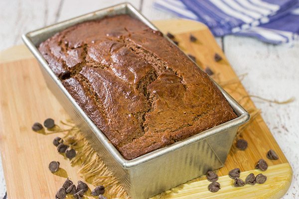 Packed with chocolate chips, this Double Chocolate Quick Bread is a tasty (and easy!) recipe for all chocolate lovers!