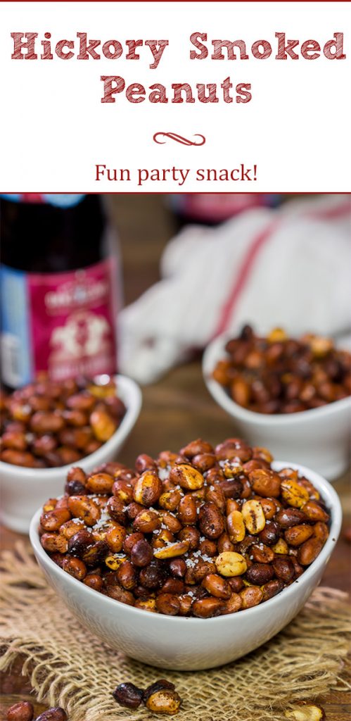 These Hickory Smoked Peanuts are surprisingly easy to make, and they are a fun and unique snack for the next backyard party!